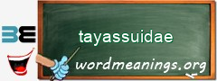 WordMeaning blackboard for tayassuidae